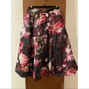 PINK TARTAN whimsical floral skirt